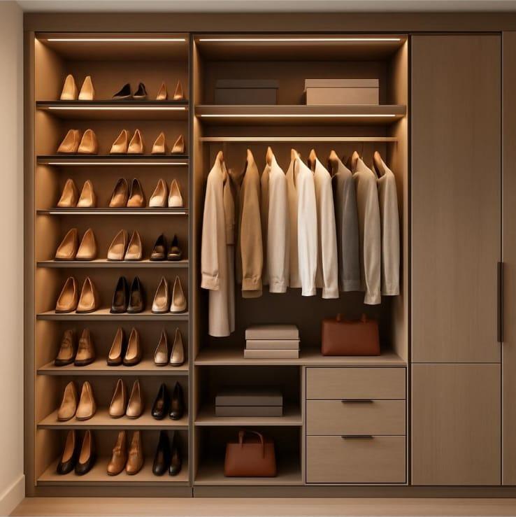 Fitted shelving & shoe storage